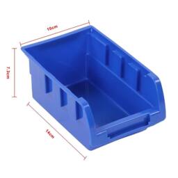 Nordara 30pcs Wall Mounted Plastic Bins For Garage Storage Tools in Red - thumbnail 3