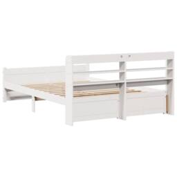 Berkfield Home Beautiful Bed Frame with Headboard without Mattress White 160x200 cm - thumbnail 8
