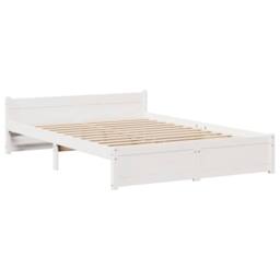 Berkfield Home Beautiful Bed Frame with Headboard without Mattress White 160x200 cm - thumbnail 4
