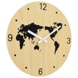 Berkfield Home Wall Clock Yellow & Black √ò30 cm Engineered Wood - thumbnail 3