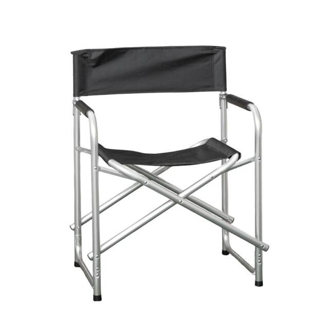 Samuel Alexander Outdoor Folding Garden Canvas Chair with Aluminium Frame in Black - image 1