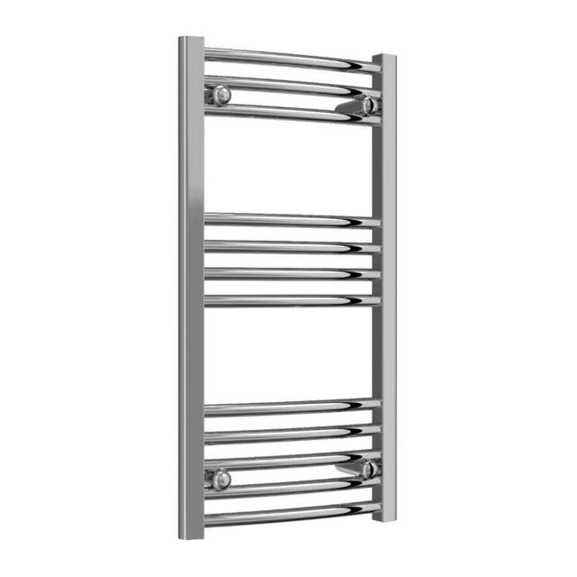 Bathroom Kingdom Capo Chrome Straight Heated Towel Rail 800x400 in Silver - image 1