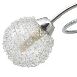 Berkfield Home Ceiling Lamp with 3 LED Bulbs G9 120 W in Silver - thumbnail 6