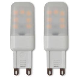 Berkfield Home Ceiling Lamp with 3 LED Bulbs G9 120 W in Silver - thumbnail 7