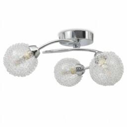 Berkfield Home Ceiling Lamp with 3 LED Bulbs G9 120 W in Silver - thumbnail 4