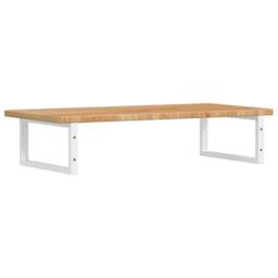 Berkfield Home Basin Shelf Wall Mounted Steel & Solid Wood Oak in Brown - thumbnail 6