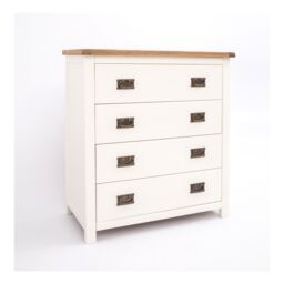 Cabinet Bits Lovere 4 Drawer Chest of Drawers Bras Drop Handle in Off-White - thumbnail 2