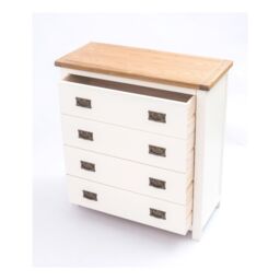 Cabinet Bits Lovere 4 Drawer Chest of Drawers Bras Drop Handle in Off-White - thumbnail 4