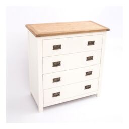 Cabinet Bits Lovere 4 Drawer Chest of Drawers Bras Drop Handle in Off-White - thumbnail 3
