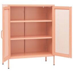 Berkfield Home Storage Cabinet Pink 80x35x101.5 cm Steel - thumbnail 4