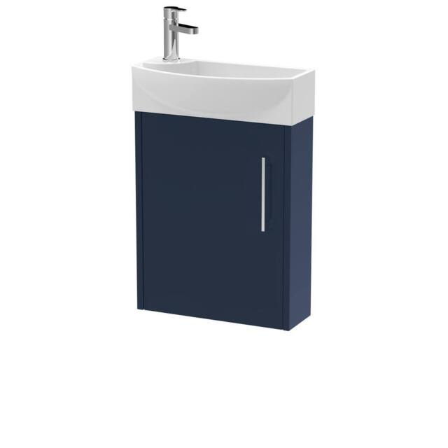 Balterley Winshill 1 Door Right-Hand Cloakroom Vanity Basin Unit, 440mm in Blue - image 1