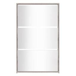 Berkfield Home Shoe Cabinet with Mirror 3-Layer Concrete Grey 63x17x102.5 cm - thumbnail 4
