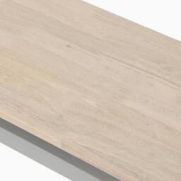 FurnitureboxUK Blakeney Oak & Cream Solid Wood Dining Bench in Grey - thumbnail 6