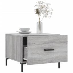 Berkfield Home Coffee Table Grey Sonoma 50x50x40 cm Engineered Wood - Size: 50 x 50 x 40 cm - thumbnail 4