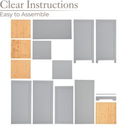 Christow Bathroom Shelf Cabinet Grey Bamboo Freestanding Tallboy Storage Unit - thumbnail 5