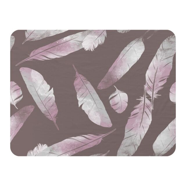 Benjamin Tate Design Imprints Bird Feathers Blanket in Natural - Size: 120 cm x 150 cm - image 1