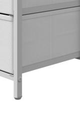 Living and Home 3-Drawer Nightstand with Charging Station & RGB Light Strip in White - thumbnail 9