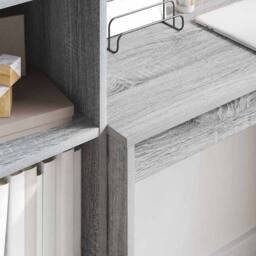 Berkfield Home Writing Desk Grey Sonoma Engineered wood 90 x 40 x 76 cm - thumbnail 4