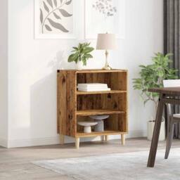 Berkfield Home Sideboard Old Wood 57x35x75 cm Engineered Wood in Brown - Size: 57 x 35 x 75 cm - thumbnail 3