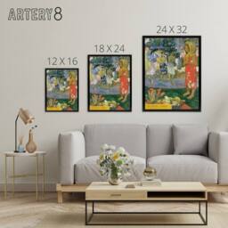 "Artery8 Hail Mary La Orana Maria Paul Gauguin Framed Canvas Wall Art Print - Size: W12"" x H16""" - thumbnail 4
