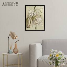 "Artery8 Frederick Sander Cymbidium Mastersi Orchid Flowers Framed Canvas Art - Size: W12"" x H16""" - thumbnail 3