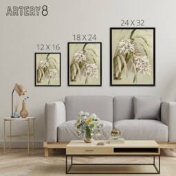 "Artery8 Frederick Sander Cymbidium Mastersi Orchid Flowers Framed Canvas Art - Size: W12"" x H16""" - thumbnail 4