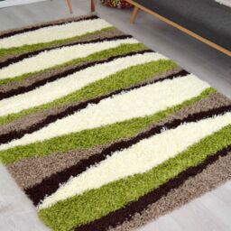 Bravich LTD Thick Shaggy Waves Rug - California in Green - Size: 80 cm x 150 cm - thumbnail 2