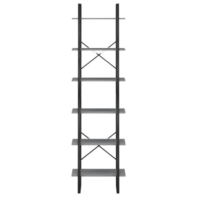 Berkfield Home Storage Shelf Grey 60x30x210 cm Solid Wood Pine - Size: 60 x 30 x 210 cm - image 1