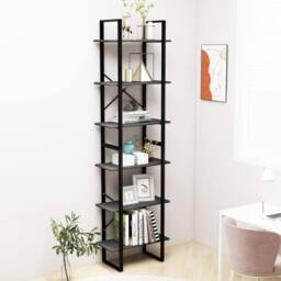 Berkfield Home Storage Shelf Grey 60x30x210 cm Solid Wood Pine - Size: 60 x 30 x 210 cm - thumbnail 2