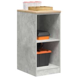 Berkfield Home Durable Garage Storage Cabinet Concrete Grey 40x51x85 cm Solid Wo - Size: 40 x 51 x 85 cm - thumbnail 2
