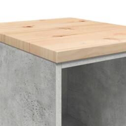 Berkfield Home Durable Garage Storage Cabinet Concrete Grey 40x51x85 cm Solid Wo - Size: 40 x 51 x 85 cm - thumbnail 8