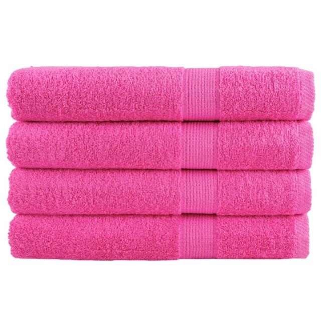 Berkfield Home Premium Sauna Towels SOLUND 4 pcs Pink 80x200 cm 600 gsm - image 1