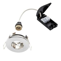 Netlighting Speculo LED Fire Rated 1 Light Bathroom Recessed Light Chrome Plate Glass IP65 in Grey - thumbnail 3
