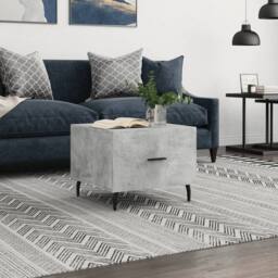 Berkfield Home Coffee Table Concrete Grey 50x50x40 cm Engineered Wood - Size: 50 x 50 x 40 cm - thumbnail 2
