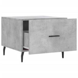 Berkfield Home Coffee Table Concrete Grey 50x50x40 cm Engineered Wood - Size: 50 x 50 x 40 cm - thumbnail 6