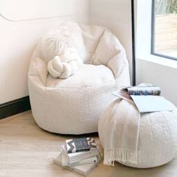 rucomfy Beanbags rucomfy Adults Indoor Bean Bag Chair - Snug Cinema Style in Cream - thumbnail 4