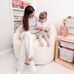 rucomfy Beanbags rucomfy Adults Indoor Bean Bag Chair - Snug Cinema Style in Cream - thumbnail 1