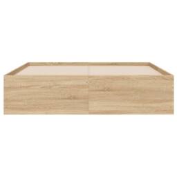 Berkfield Home Bed Frame with Drawers without Mattress Sonoma Oak 135x190 cm Double in Brown - thumbnail 6