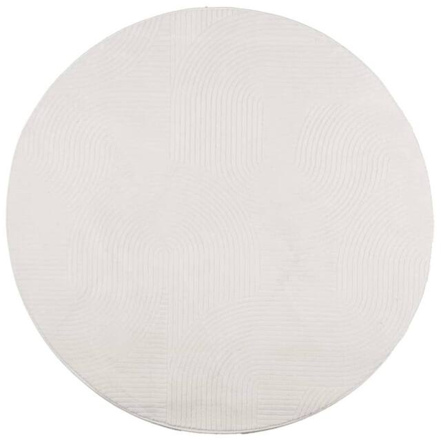 Berkfield Home Rug IZA Short Pile Scandinavian Look Cream √ò 80 cm - Size: Medium - image 1