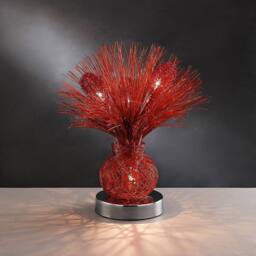 Netlighting (DH) Lenore Table Lamp 4 Light G4 Red Chrome NOT LED CFL Compatible - thumbnail 2