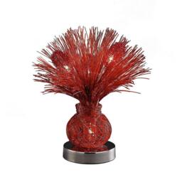 Netlighting (DH) Lenore Table Lamp 4 Light G4 Red Chrome NOT LED CFL Compatible - thumbnail 1