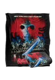 Friday the 13th Blanket, 152x127 cm Jason Takes Manhattan Poster Silky Touch Super Soft Throw Blanket in White - thumbnail 2