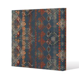 Benjamin Tate Design Ethnic boho distressed pattern (Canvas Print) / 46 x 46 x 4cm in Natural - Size: 46 x 46 x 4 cm - thumbnail 1