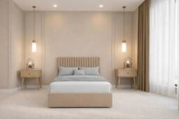 "Chester & Oakley Lorenzo Plush Divan Bed Base 4 Drawers - 54"" Headboard in Stone - Size: King" - thumbnail 1