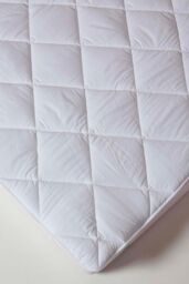 Homescapes Luxury Extra Thick 500 GSM Cotton Mattress Topper in White - Size: Double - thumbnail 3