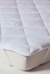 Homescapes Luxury Extra Thick 500 GSM Cotton Mattress Topper in White - Size: Double - thumbnail 1