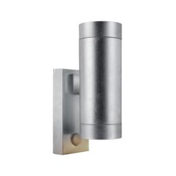 Nordlux Tin Outdoor Wall Light Galv Steel Garden GU10 IP54 in Silver