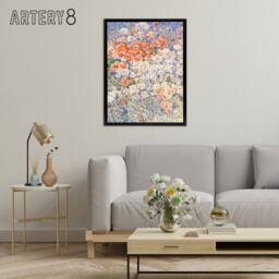"Artery8 The Island Garden Spring Flowers Hassam Framed Canvas Wall Art Print - Size: W12"" x H16""" - thumbnail 3