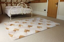 Benjamin Tate Design Golden Geometric Shapes Rug in Natural - Size: Large - thumbnail 3