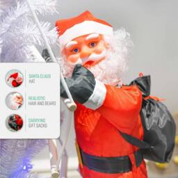 Globrite 60cm Hanging Climbing Santa Indoor Outdoor Christmas Decoration in Red - Size: 100 cm x 60 cm - thumbnail 6